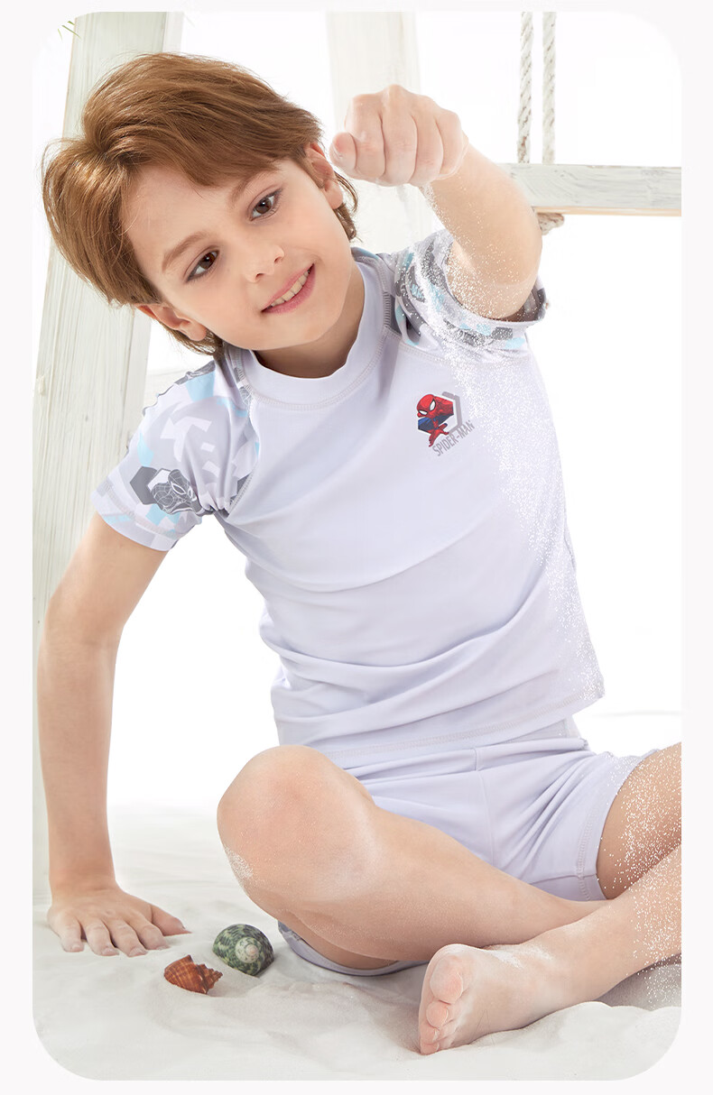 Disney Boys' Training Two-Piece Swimsuit, Quick-Dry Swim Shorts for Older Children, M240387A Navy Blue, 120cm 10