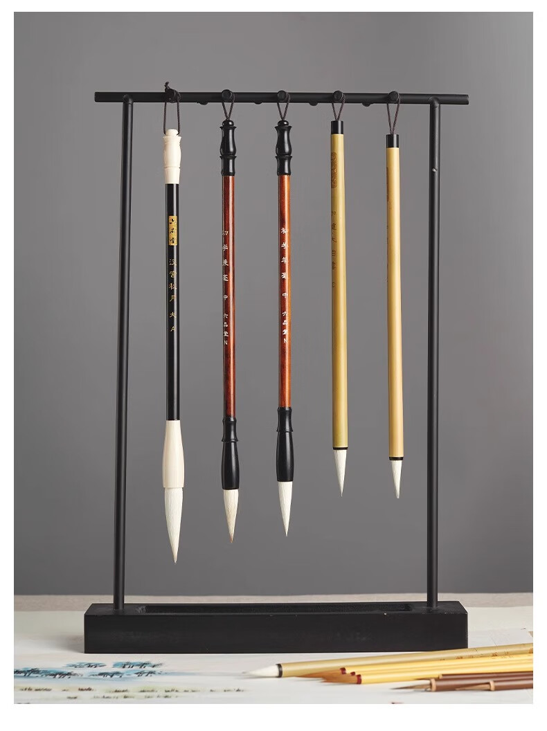 Liupintang Chinese Painting Brush Set, Mixed Hair And Goat Hair Outline Brush White Cloud Brush, Student Chinese Painting Fine Brush Calligraphy Pigment Painting Brush 13
