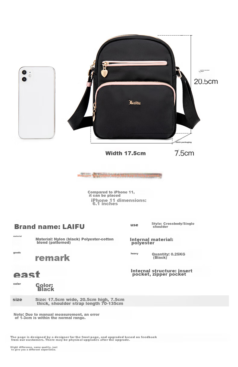 Laifu Handbag, Women's Shoulder Crossbody Bag, Casual Versatile Ladies' Small Square Bag, Phone Pouch, Birthday Gift 10