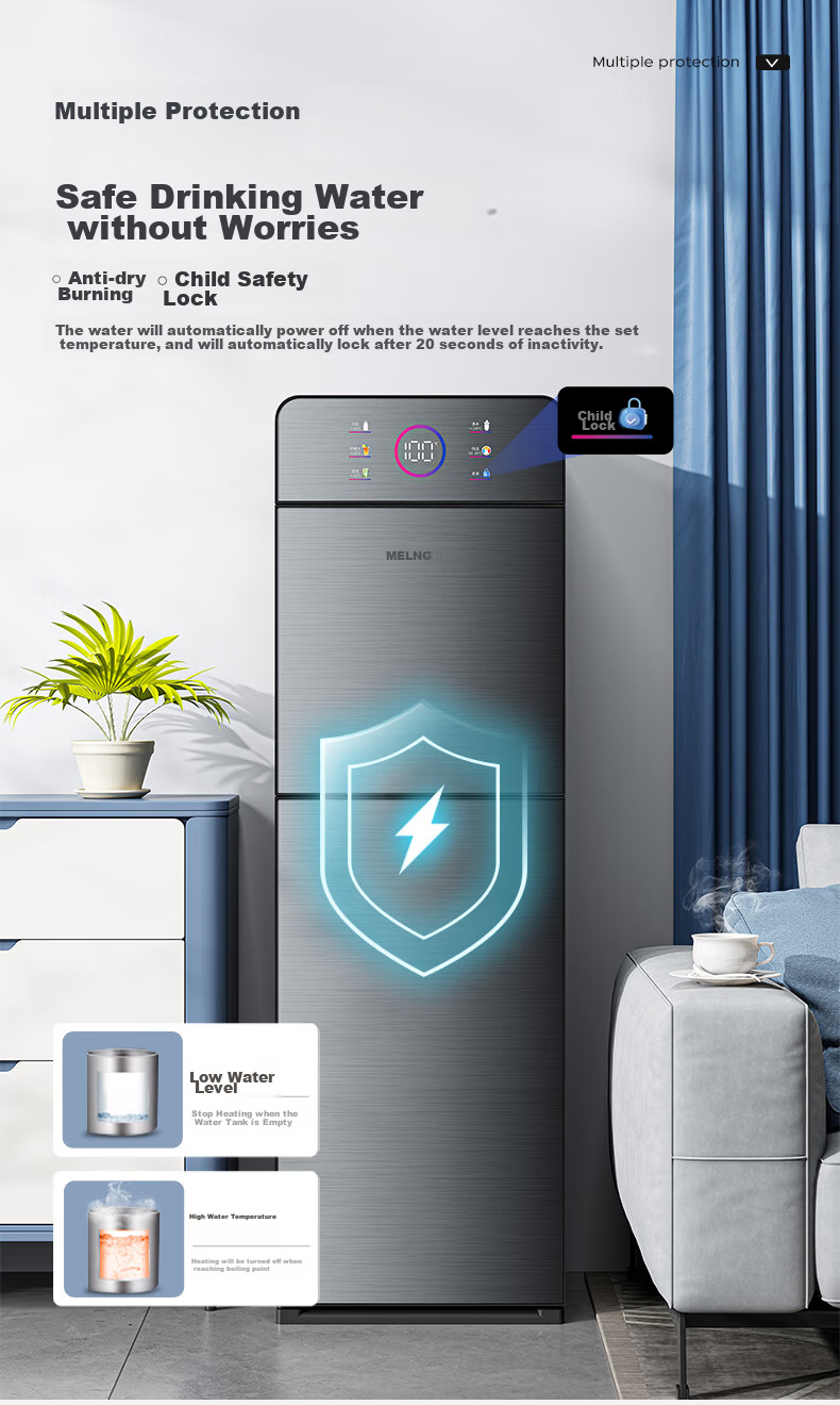 MeiLing Under-Counter Drinking Water Dispenser, Home Use, Freestanding, Warm And Hot Type, Rapid Heating, One-Touch Control, Temperature Selection, Efficient Heat Generation, Bottom-Loading Water Tank, Drinking Water Machine MY-LX1003 11