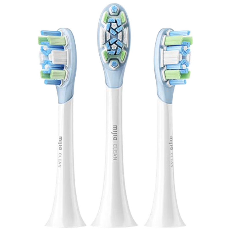Mijia Xiaomi, Mijia Shock-Absorbing Cleaning Brush Heads, 3-Pack, Compatible with Basic Vibration/Sweep Vibration Pro/Servo Vibration Electric Toothbrushes, Birthday