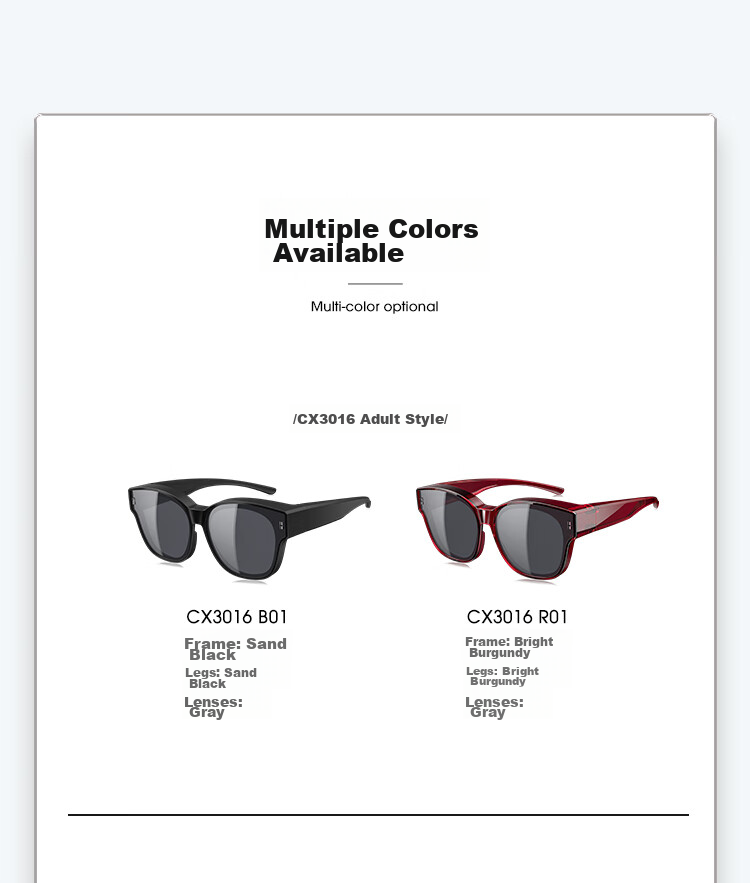 CAXMAN Sunglasses Clip-On for Nearsighted Men And Women, Polarized Sunglasses Insert for Driving, Specialized Glasses Holder for Myopia 19
