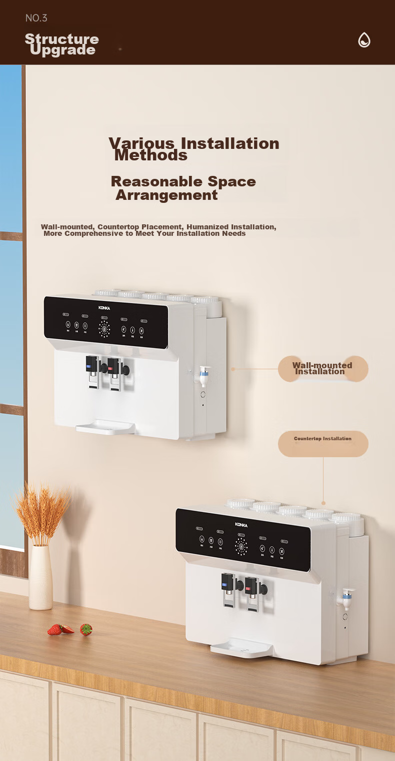 KONKA Water Purifier for Home Direct Drinking, RO Reverse Osmosis Direct Drinking And Heating All-In Machine, Wall-Mounted Or Countertop Filter, 100G All-In Water Purification System [On-Site Installation] KRO-J100 13