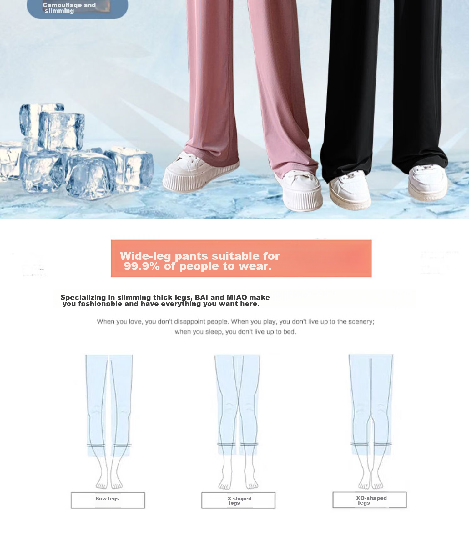 JOYNCLEON Maternity Pants, Summer Wide-Leg Trousers for Women, Petite Size, Outdoor Wear, Draping Ice Silk Casual Pants for Women, Black, L, Jyk176499 2