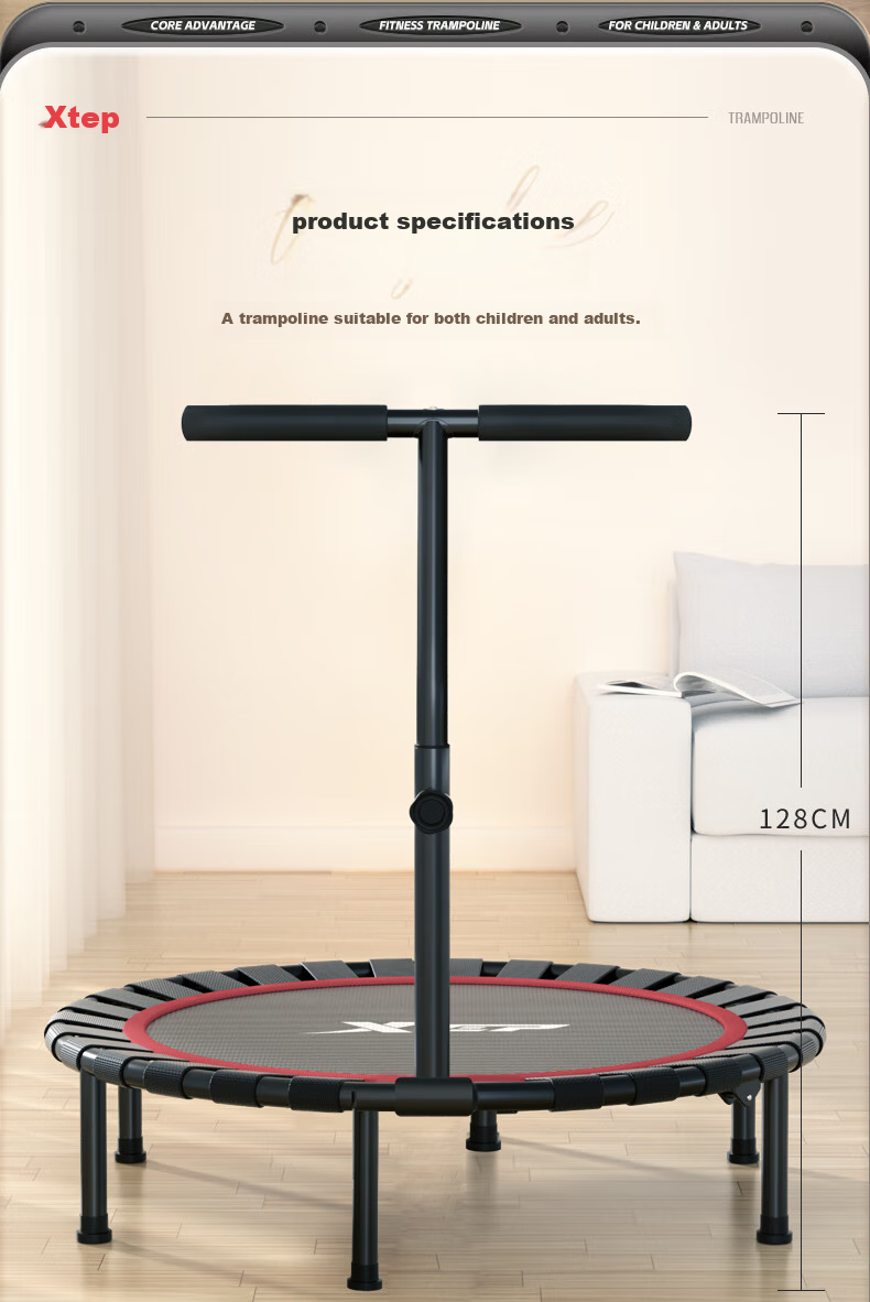 XTEP Trampoline for Home Use, Foldable Children's And Adult's Family Fitness Trampoline with Handrails, Baby Bouncing Training Exercise Indoor Play Equipment 22