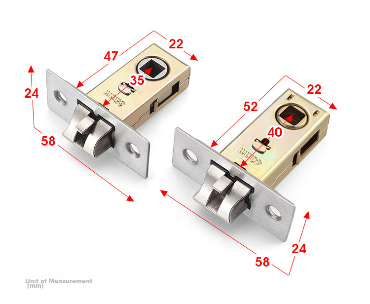 Fly.Globe Interior Door Lock Single Latch Stainless Steel Model B Grade Self-Installation Universal Door Lock FQ-AE86 15
