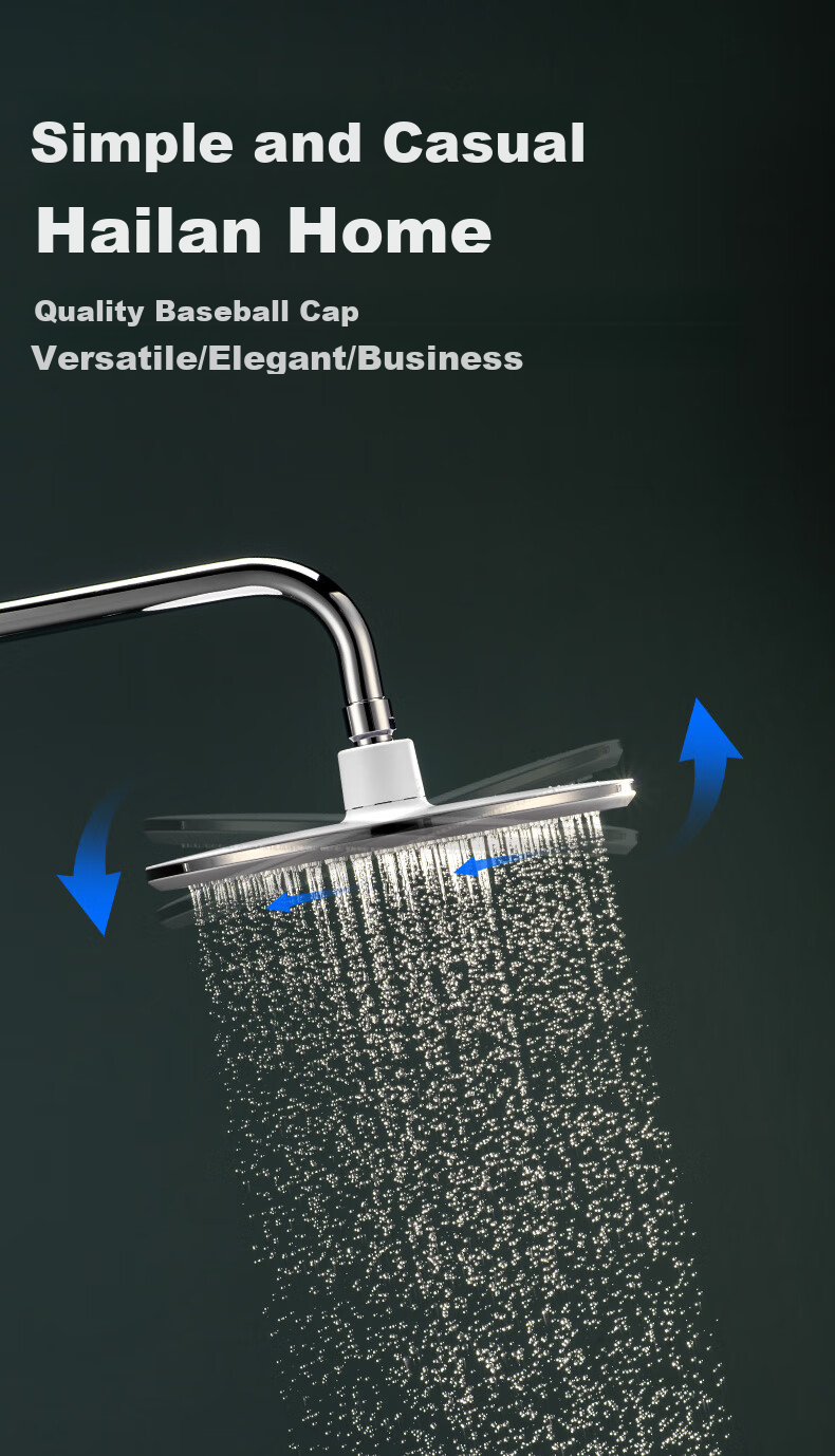 JOMOO Shower Head, Top Spray, Elegant White, Round, Dual Water Flow, Automatic Descaling Shower Head, G184011-1X01 7