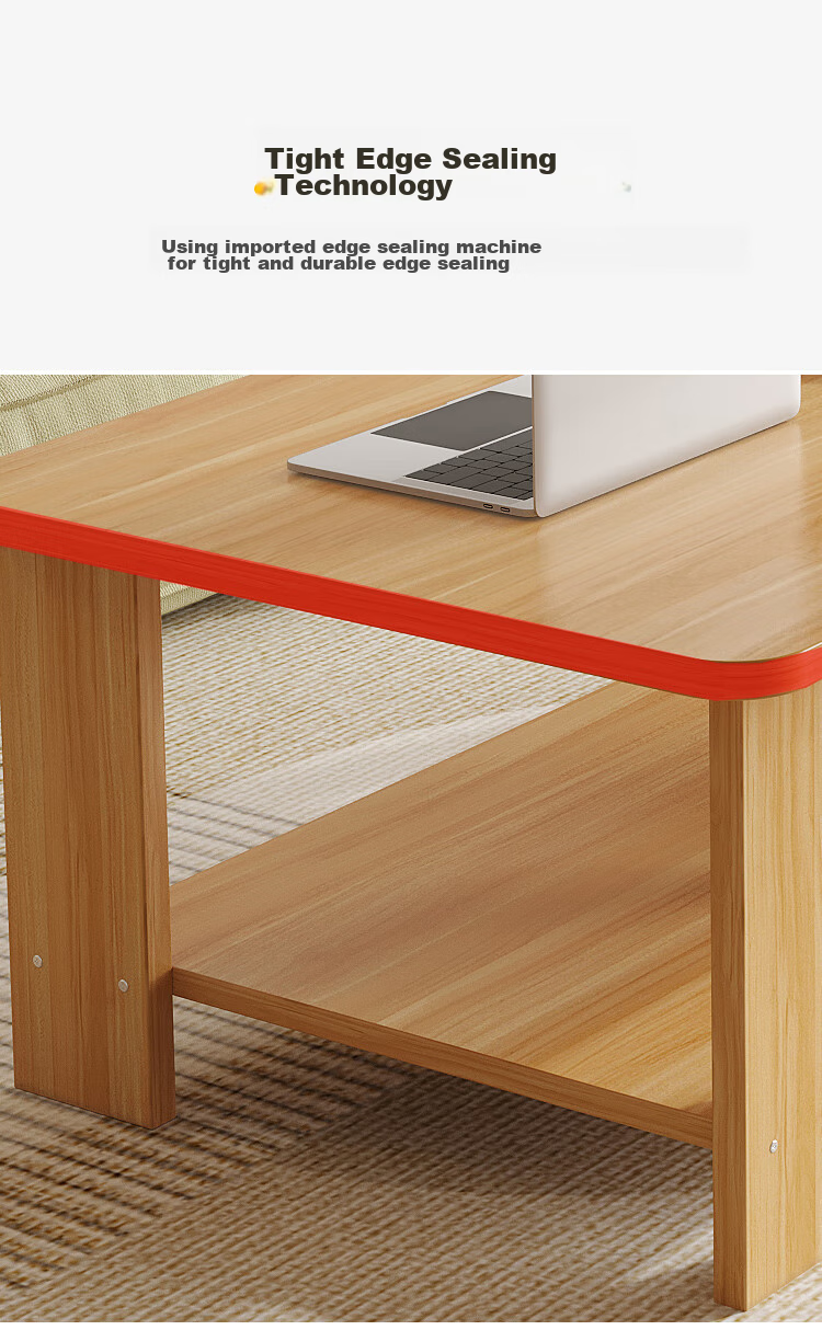 Gupujia Coffee Table, Simple Modern Sofa Side Table with Storage, Double-Layer Small Tea Table for Small Apartments And Balcony 6