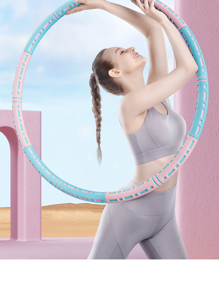 Duweike Hula Hoop, Detachable And Adjustable, for Children And Adults, Home Use, Fitness Shaping, Blue And Gray Color 12