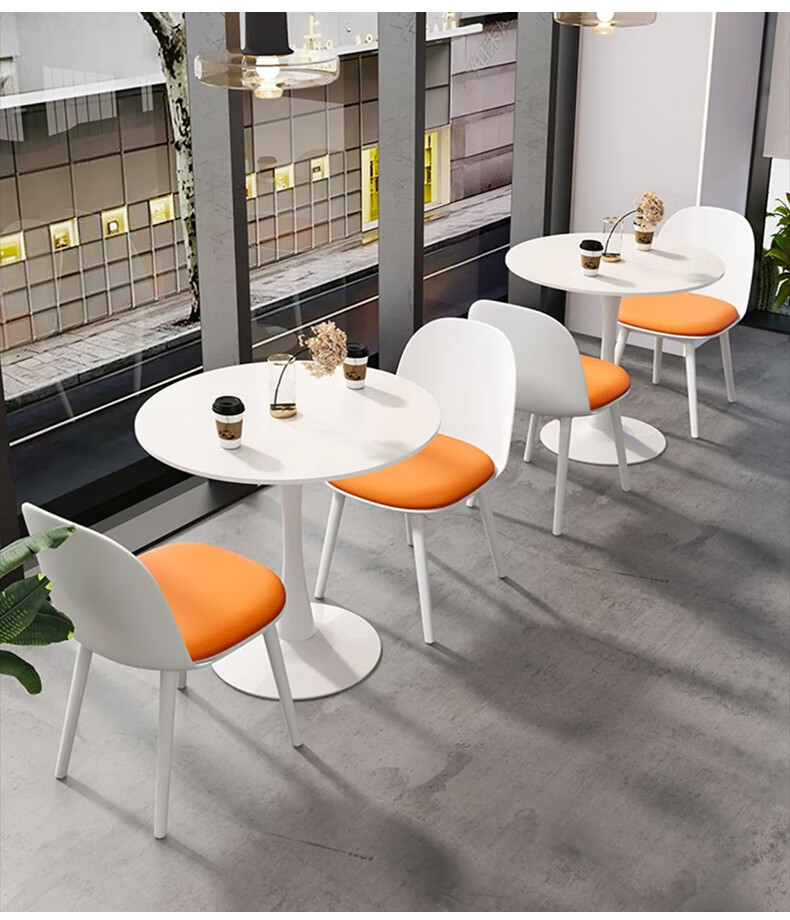 Fanshe Dining Table Negotiation Table Balcony Small Round Table Tulip Simple Office Apartment Hotel Reception Round Table And Chair Set 5