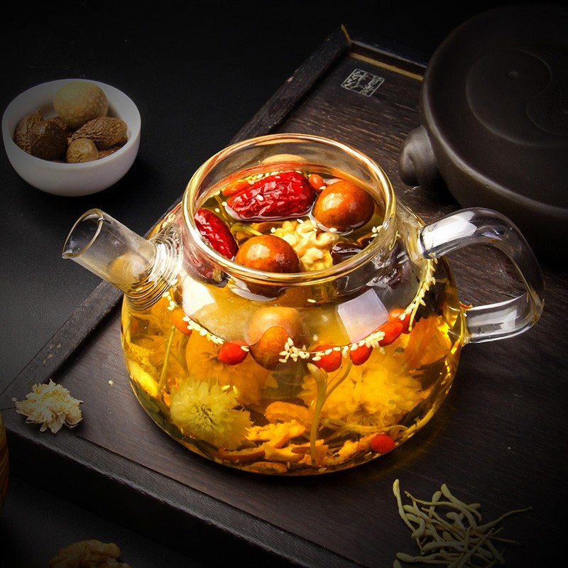 忆江南养生茶八宝茶三炮台280g8包宁夏传统盖碗男人滋补金银花菊花枸杞