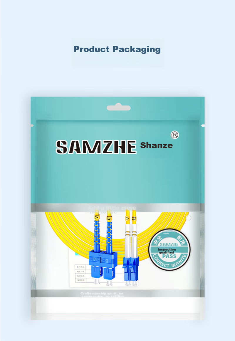 SAMZHE Fiber Optic Patch Cable, Telecom-Grade LC-SC Single-Mode Dual-Core, Flame-Retardant Low-Smoke Zero-Halogen Eco-Friendly Fiber Optic Home Installation Cable, Transceiver Pigtail, 5 Meters G1-LCSC05 14