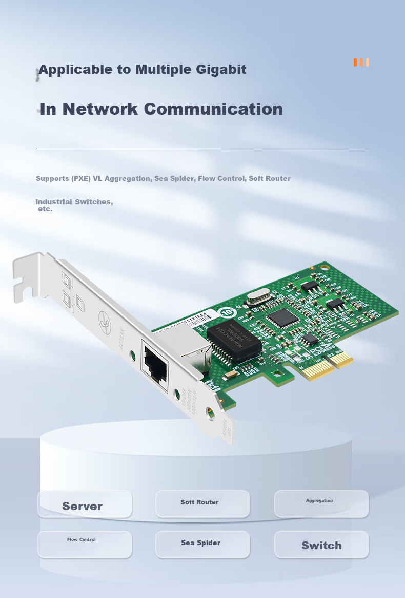 EB-LINK Intel 82574 Chip PCIE Gigabit Single-Port Desktop Server Wired Network Card 9301ct Supports Plug-And Network Adapter 9