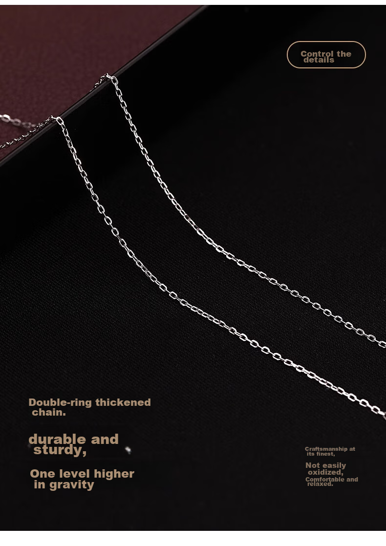 Dijing 999 Sterling Silver Necklace for Women, 2026 New Style, Luxurious High-End Pendant, Ginkgo Leaf Collarbone Chain, Birthday Gift 7