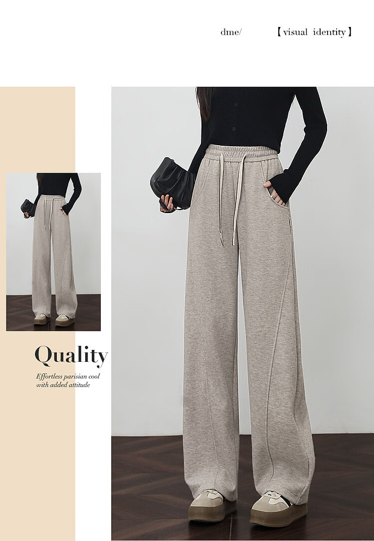 DME "Pear-shaped Casual Wear" Winter Cloud Comfort High Waist Drawstring Elastic Bend Knife Pants Elasticity Cover Meat Casual Pants for Women 8