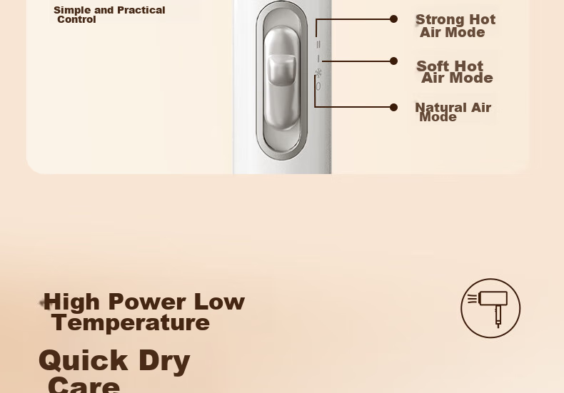 AUX Hair Dryer, Home Use, Negative Ion Blue Light Hair Protection, Non-Damaging Electric Blower, 1800W High Power Quick-Drying Hair Dryer, Portable Dorm Hair Dryer 36