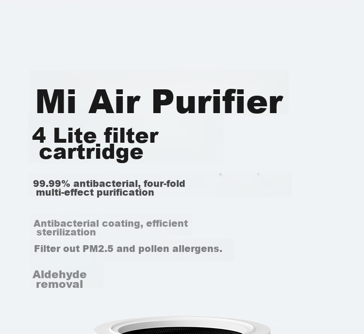 Mijia Xiaomi Air Purifier Filter Cartridge, Home Formaldehyde Removal, Bacteria Elimination, Secondhand Smoke Odor Removal, PM2.5 Reduction, Only Compatible with Purifier 4 Lite 1