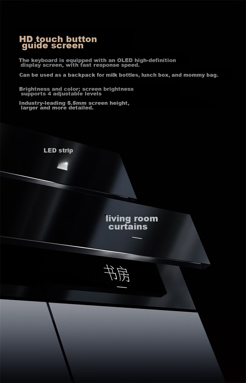 Linptech Smart Screen Switch E2 Lite Customizable Button Names Integrated with Mijia APP Zero Fire Three-Button White 4