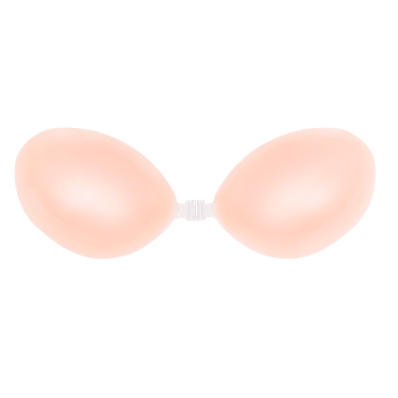 LangSha Silicone Breast Pads, Invisible Bra, Push-Up Silicone Breast Stickers, Wedding Dress, Women's Small Chest Nipple Covers, Non-Slip Seamless Backless Underwear, Wearable with Swimwear, Bikini, with Straps C