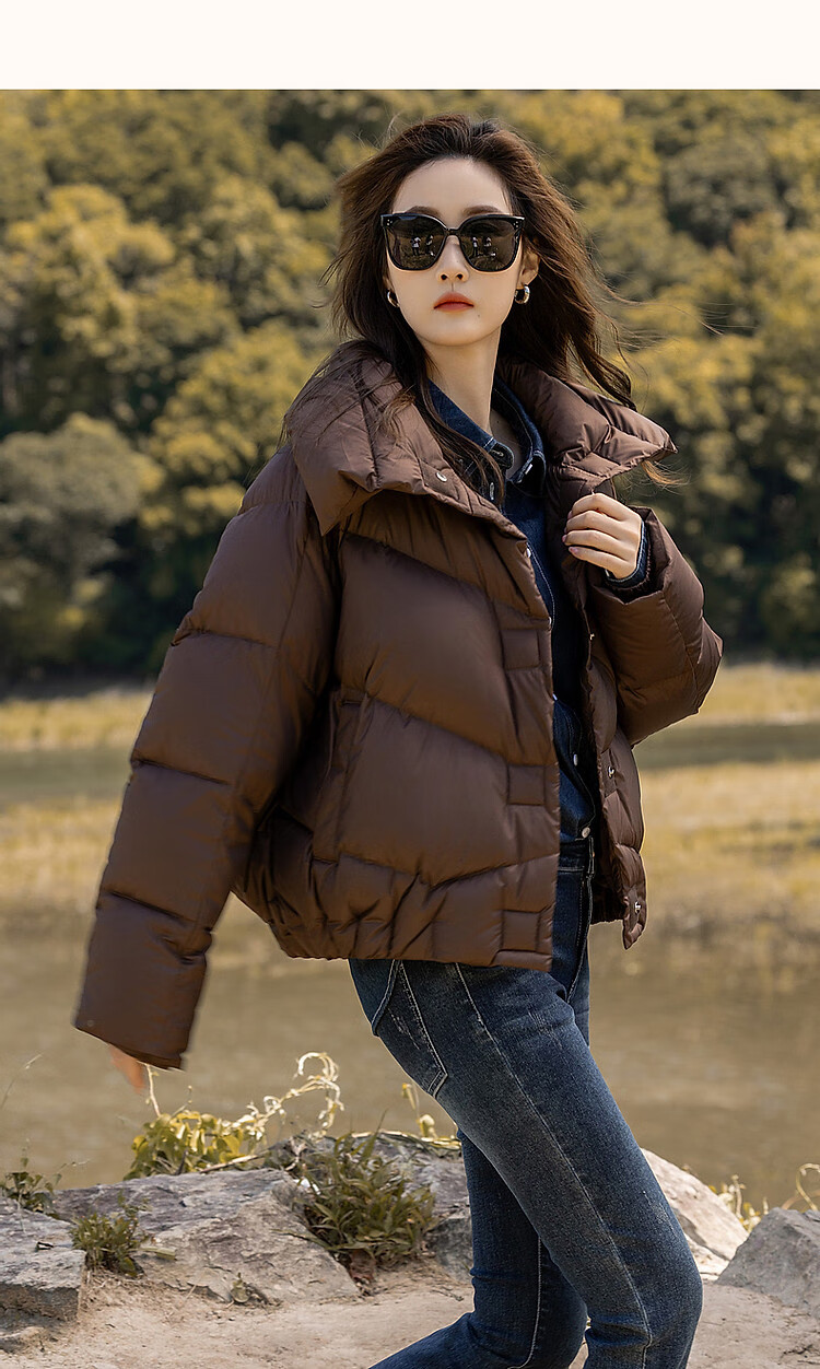 Dme [Urban Light Outdoor] Winter 400T Spring Yafang Pressure-Elastic Fluffy 90% Duck Down Puffer Jacket down Coat for Wome 12