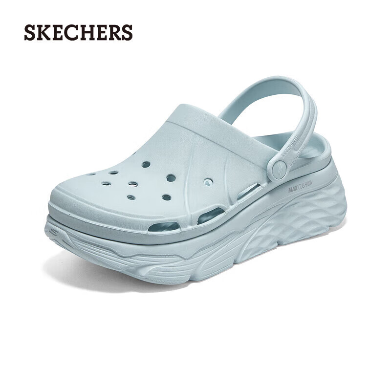Skechers Women's Summer Perforated Sandals, Platform Shoes with Thick Soles for Outdoor Wear, Beach Shoes with Comfortable Cushioning