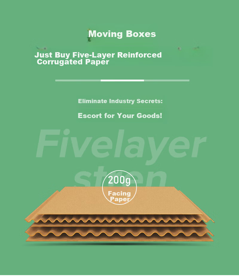 TRNFA Moving Office Cardboard Boxes Extra Hard Thick Storage Boxes for Organization 40x30x30 Small Size 5 Pieces/1 4