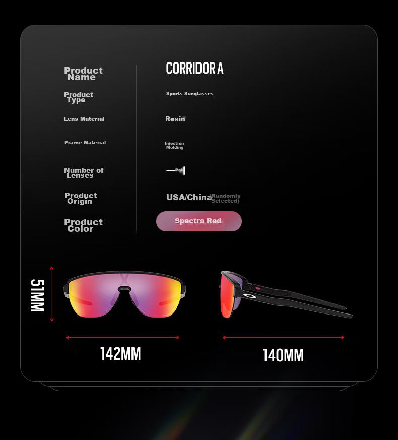 OAKLEY Sports Sunglasses, Cycling Glasses, Running CORRIDOR A 0OO9248A 3