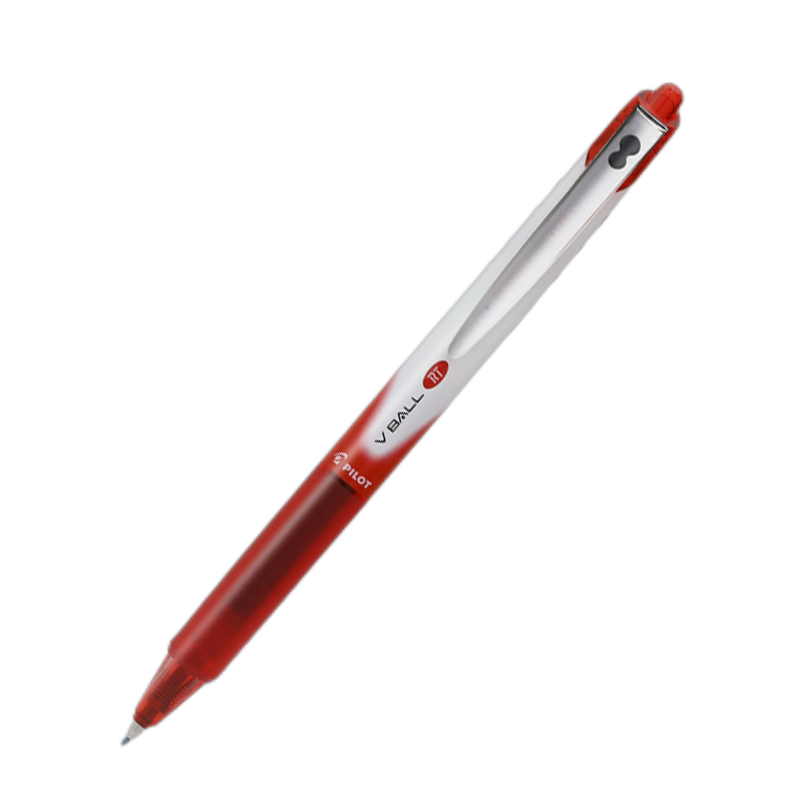 PILOT Retractable Weibao Panda Pen Gel Pen Bullet Tip Signing Pen Colorful Student Exam Stationery Office Supplies BLRT-VB5 0.5mm Red 1 Piece/bag
