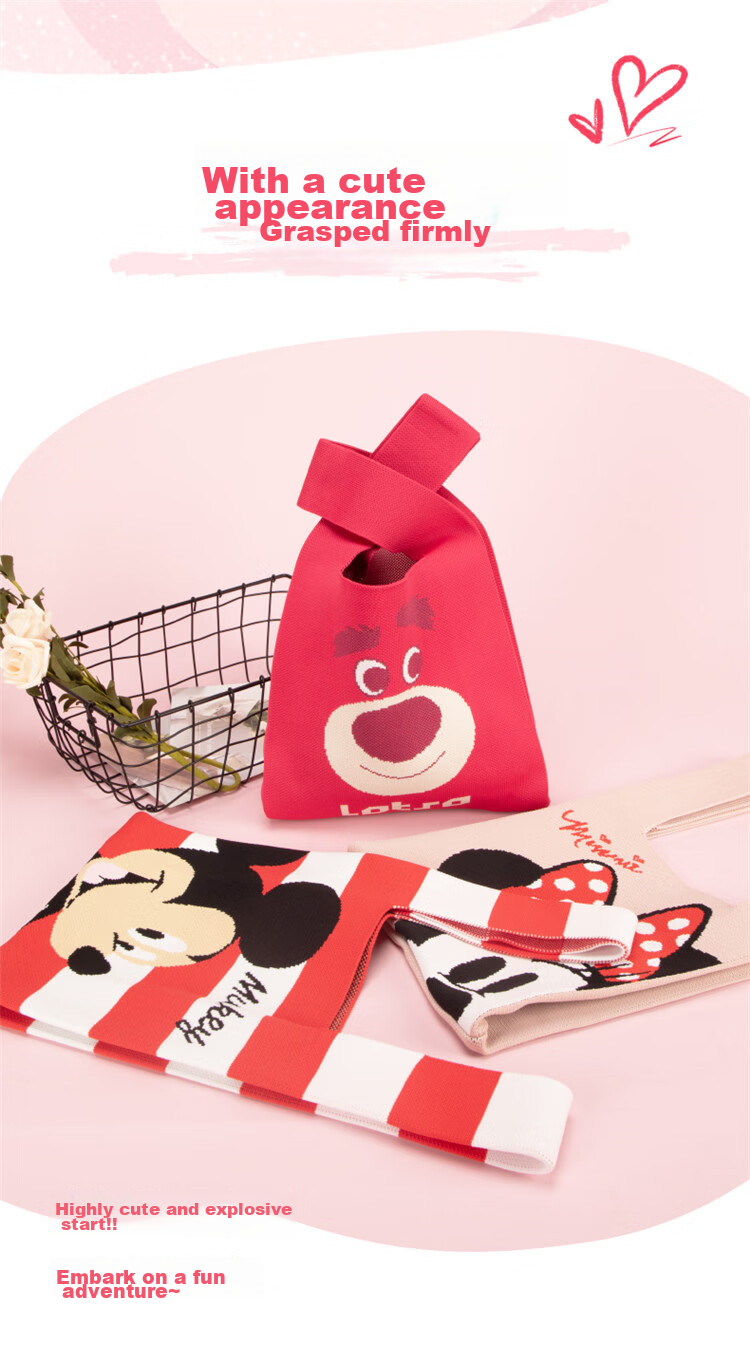 Disney Handbag, Women's Bag, Fly-Knit Bag, Tote Bag, Cute Small Purse, Birthday Gift for Women, Mickey Mouse 4