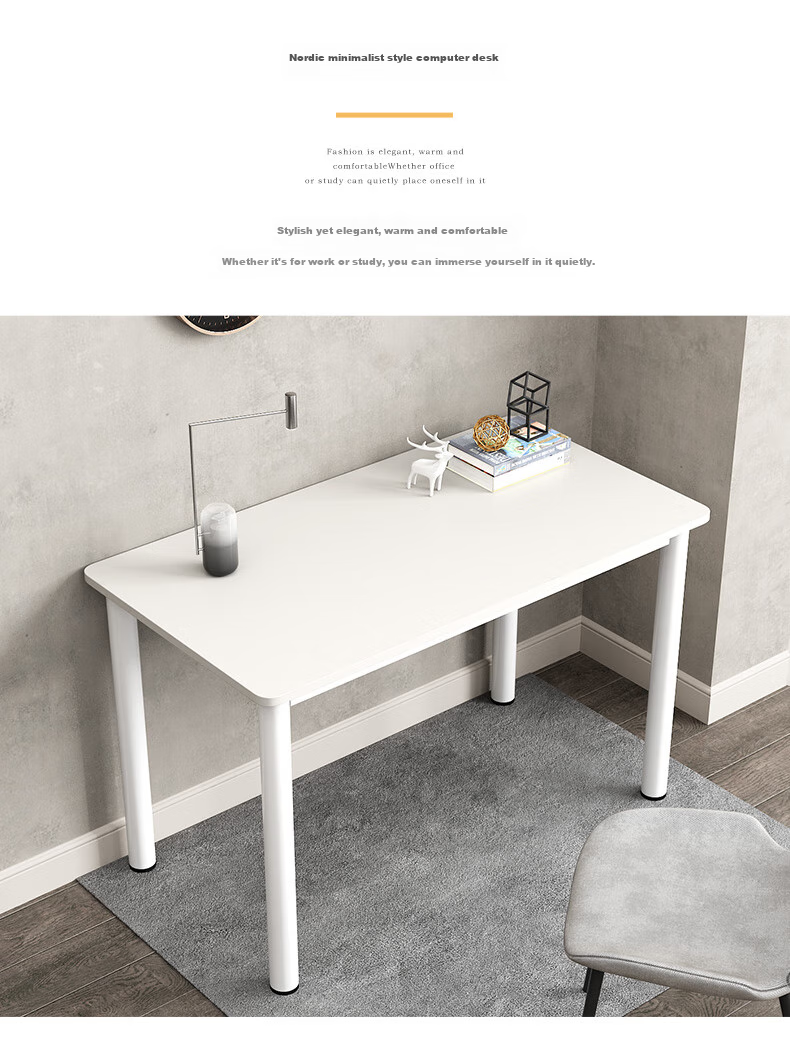 Shidaijiaju Thickened Computer Desk, Simple Writing Desk, Modern Office Desk, Bedroom Student Home Study Table 5