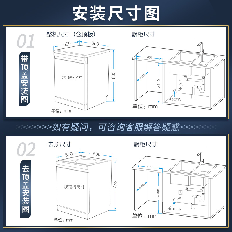 美的（Midea）嵌入式洗碗机RX600S 家用全自动15套热风烘干 新一级水效 分层洗 骄阳系列 家电 厨房
