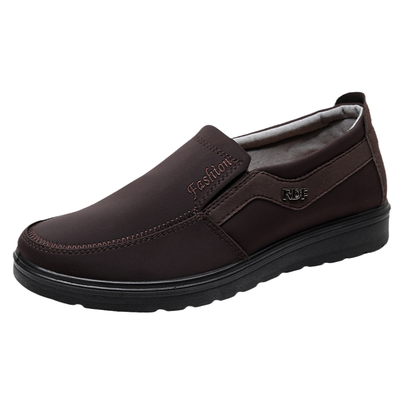 Ankang Old Beijing Cloth Shoes for Men, Breathable Waterproof Dad Shoes, Soft-Soled AK33623 for Middle-Aged And Elderly, Coffee Color, Size 47