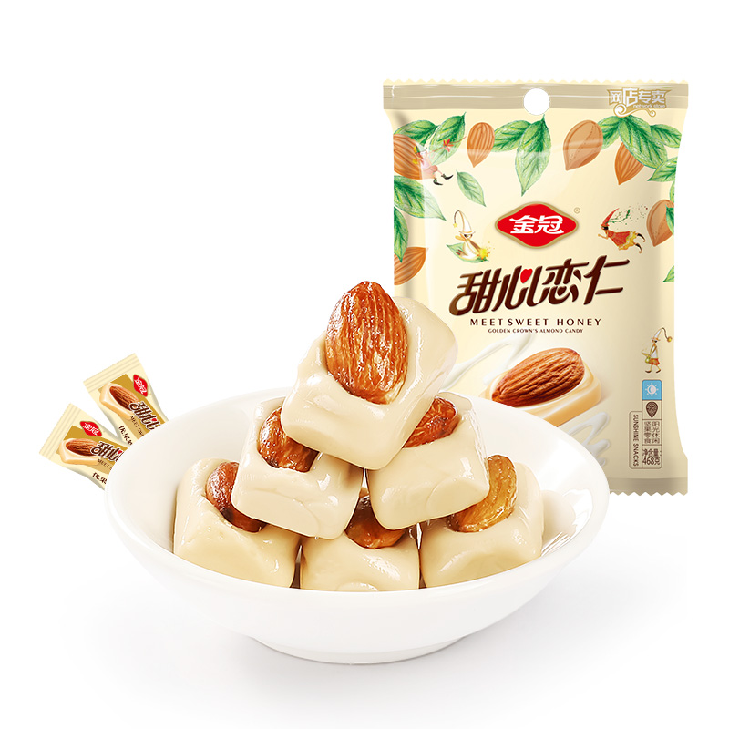 金冠 优果奶酥 468g 杏仁味奶糖 硬糖 结婚喜糖 喜庆糖果 休闲零食