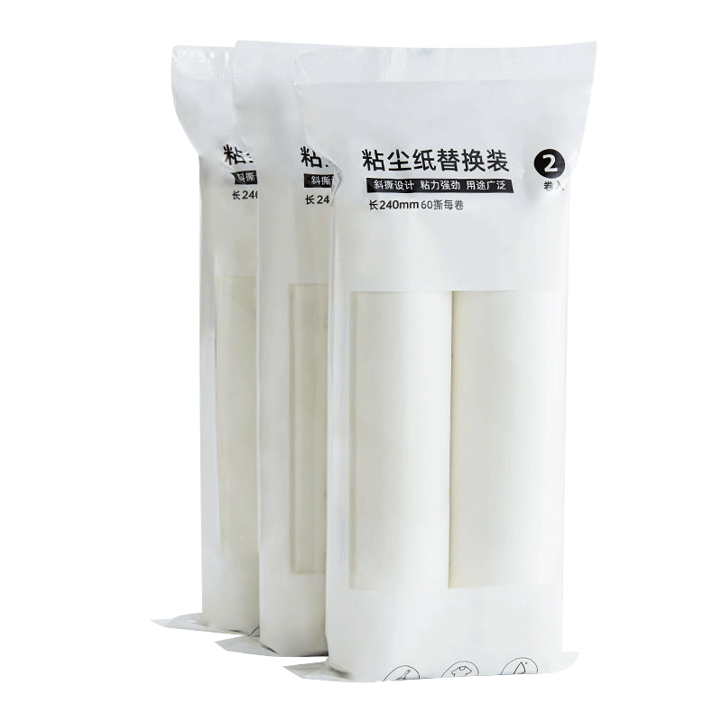 Juqi Lint Roller Replacement Paper 24cm Large Size 6 Rolls 360 Sheets Sticky Roller Refill for Cat Hair Clothes Bedding Cleaning