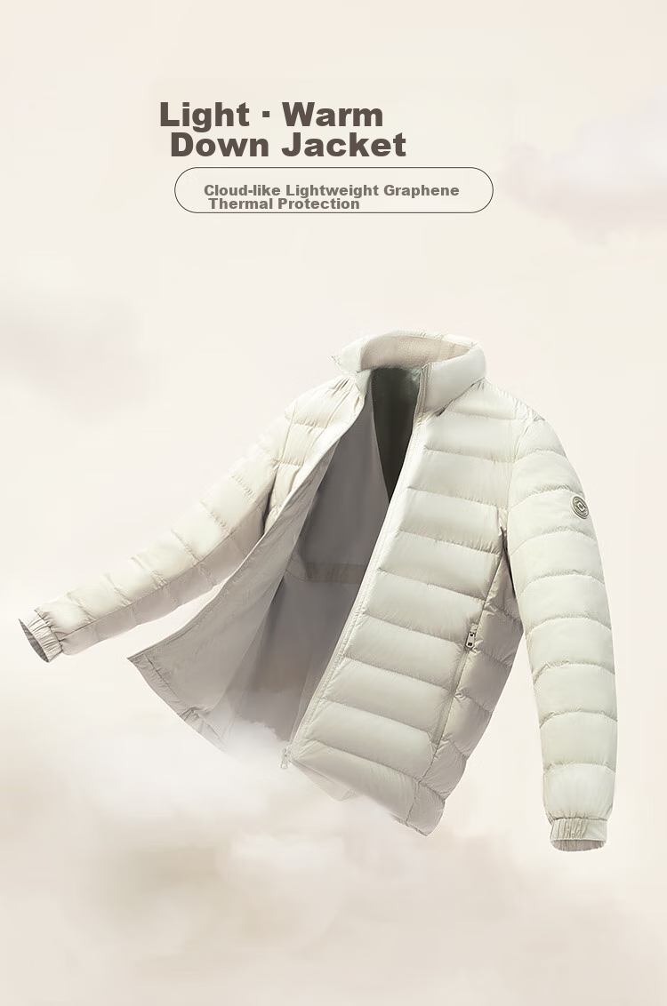 HLAHLA Lightweight Ribbed Down Jacket for Men [90% High-Quality Down] Graphene Men's Winter Coat 1