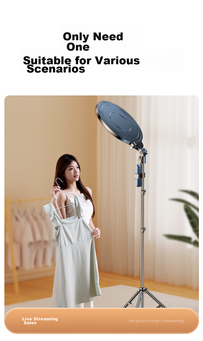 CRENOV [Facial Concealer And Fill Light] Live Streaming Fill Light Complete Set, Photography Face Lighting LED Photo Booth, Professional Soft Light Beauty Video Desktop Full Screen for Streamers' Live Rooms 13