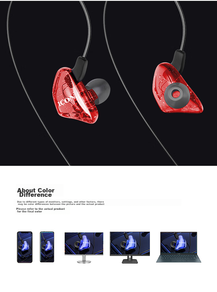 Aiken Scan7 In-Ear Monitoring Headphones, Blue, Wired Earbuds for Live Streaming And Broadcasting, with 3-Meter Cable, for Mid to Low Frequency Monitoring 18