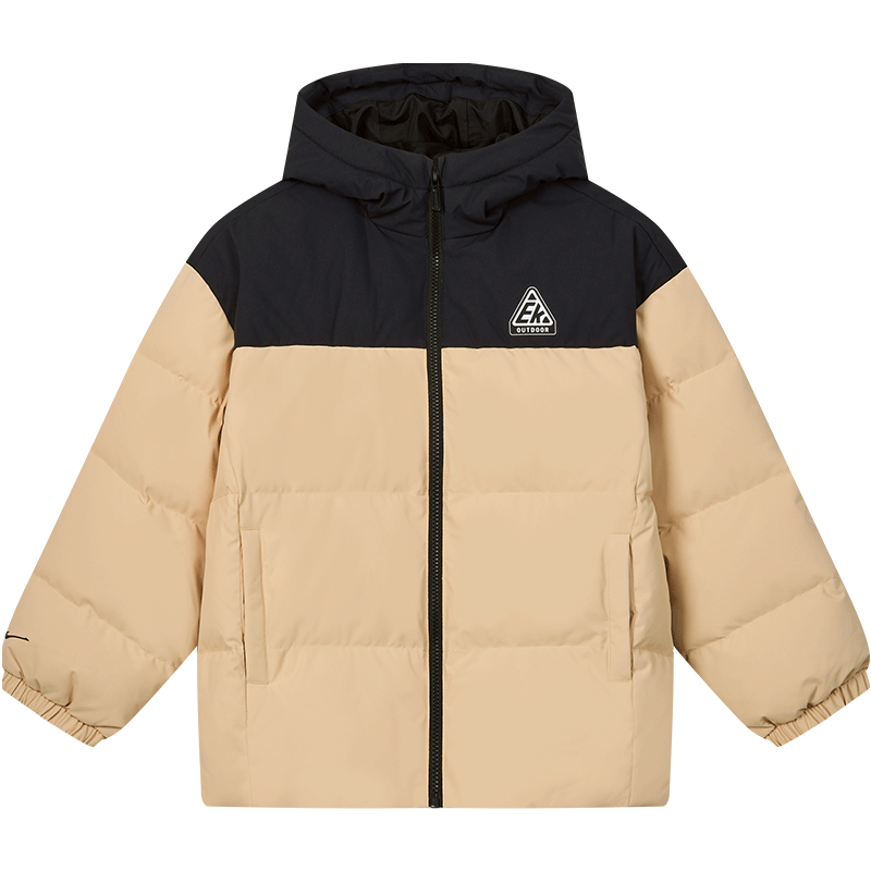 ERKE Kids Winter Warm Cotton Jacket Children's Down Coat Coconut Milk Coffee 150
