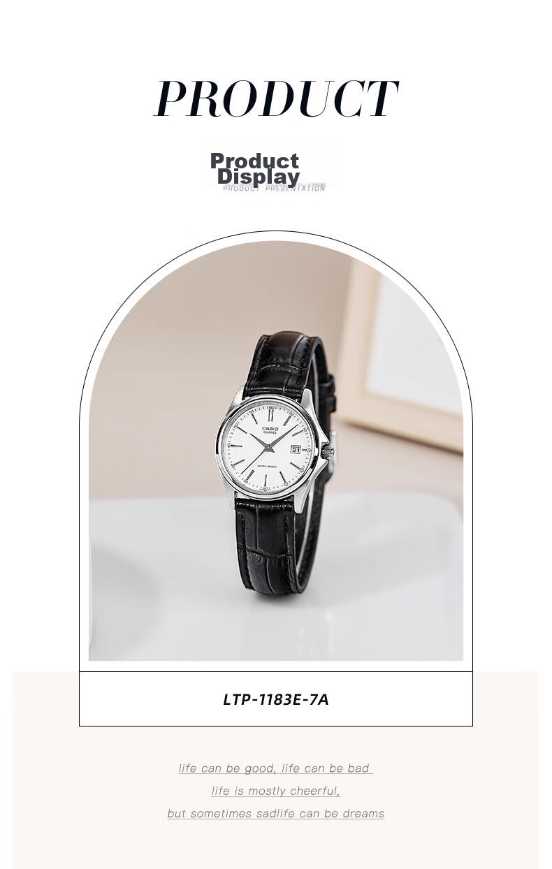 CASIO Ladies Analog Series Watch, Commuter Waterproof Student Quartz Wristwatch, Gift for Girlfriend, LTP-1183A 17