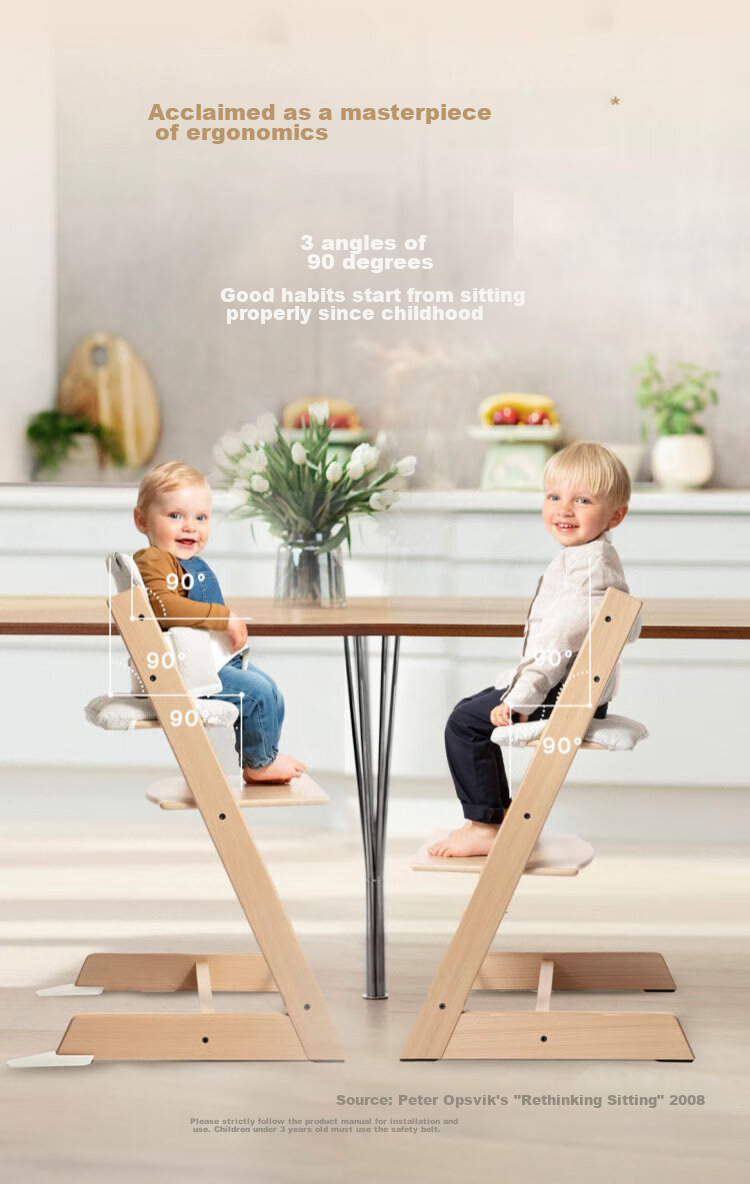 Stokke Growth Chair, Multifunctional Baby High Chair Learning Seat, TT Five-Piece Set with Free Cushion - Glacier Gree 17