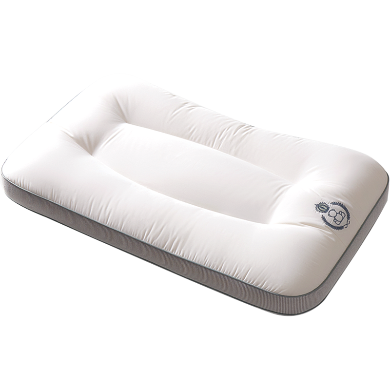 Dohia Pillow Core, 100% Cotton, 60-Count Embroidered Soybean Adult Pillow Core, Medium Pillow, Single Pack, 74*48cm