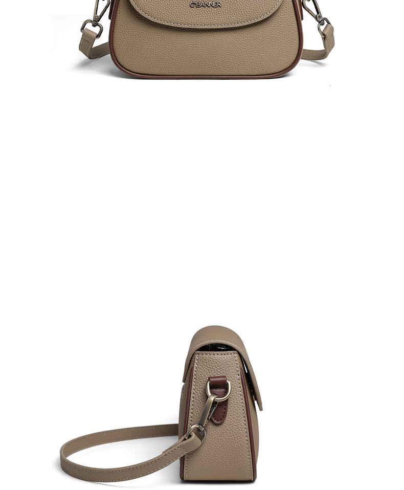 C.BANNER Top-Grain Leather Handbag, Women's Crossbody Bag, Shoulder Bag, Commuter Light Luxury Birthday Mother's Day Gift, Practical Present for Mom 7