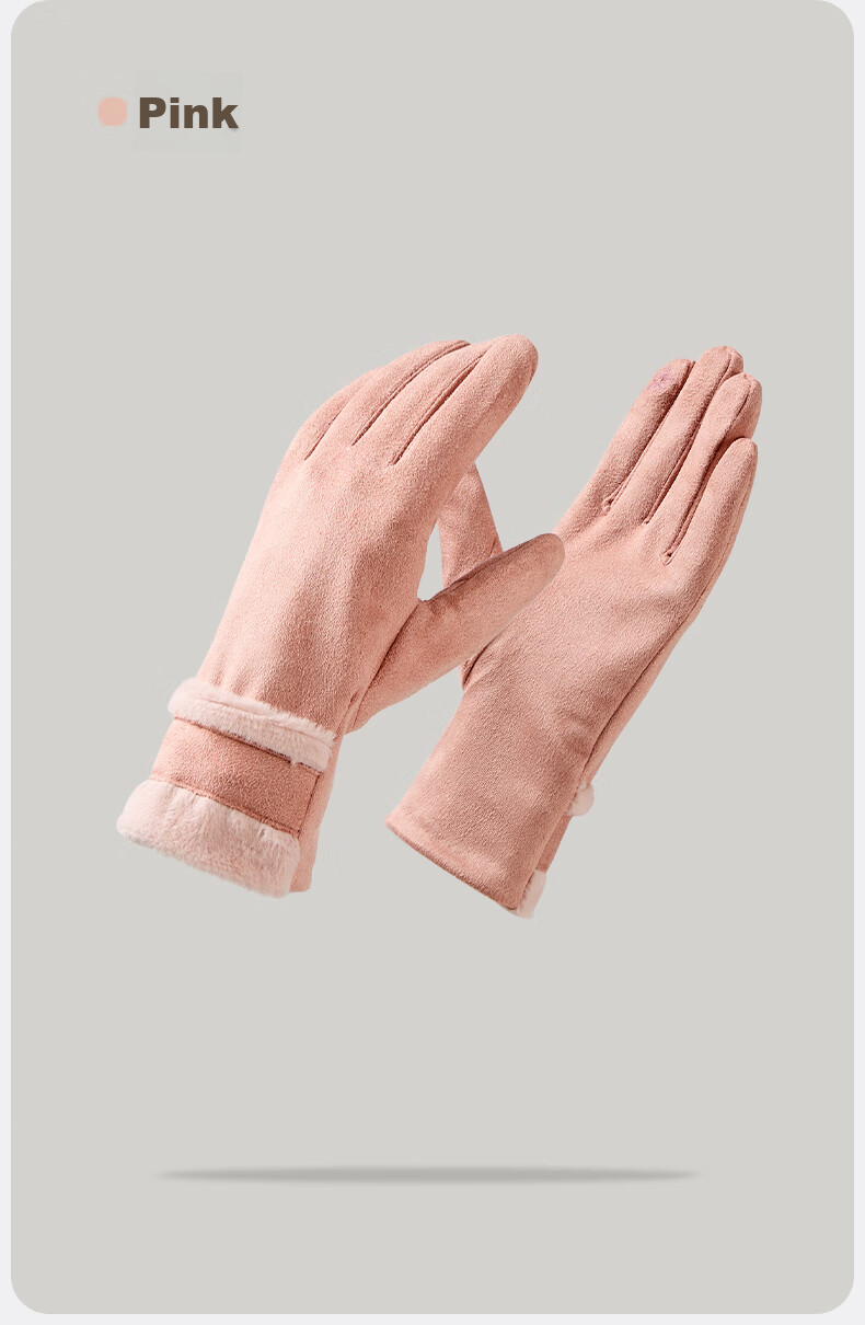 MISSION UV Warm Gloves for Women, Thickened And Fleece-Lined for Winter, Autumn And Fall, Suitable for Cycling And Driving, Windproof, Cold-Resistant, Touchscreen Compatible Gloves 12