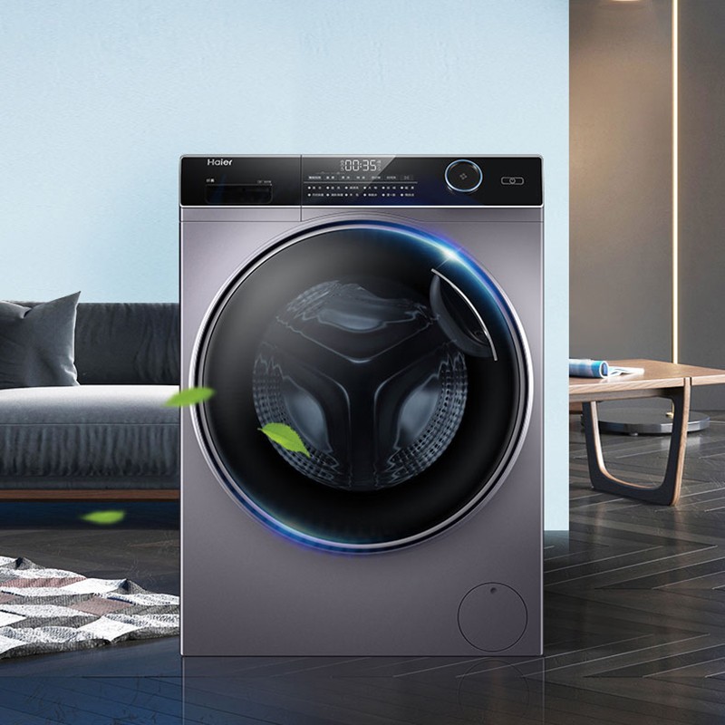 海尔（Haier）滚筒洗衣机全自动超薄大筒径智能投放双重杀菌10KG大容量XQG100-BD14126L