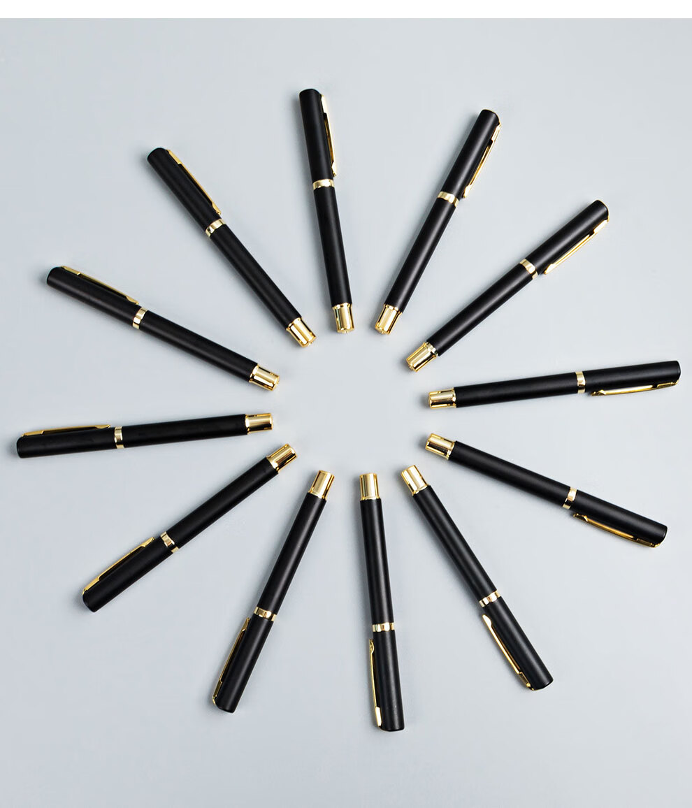 Longe [5-Pack] Business Gel Pens, 0.5mm Bullet Tip, Black Ink, Office Pens with Customizable Logo 11