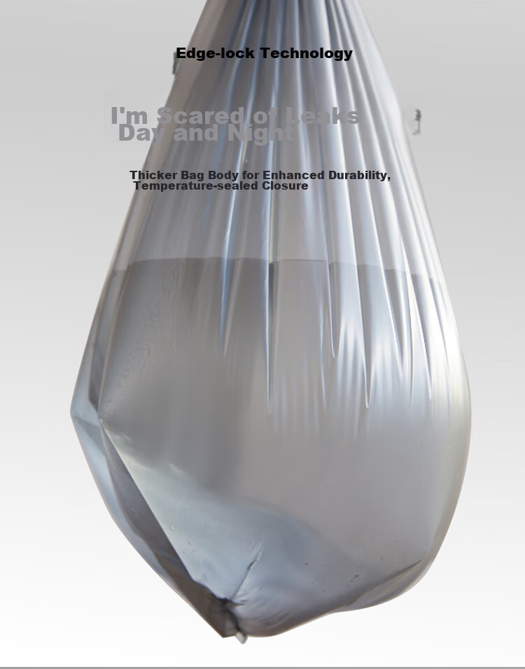 Lahong Steel Bag Vest Garbage Bags, Silver, 45*60cm, 180 Pieces, 1 Mil Thickness, Household Thickened Handheld Plastic Bags, Kitchen Medium Size 8