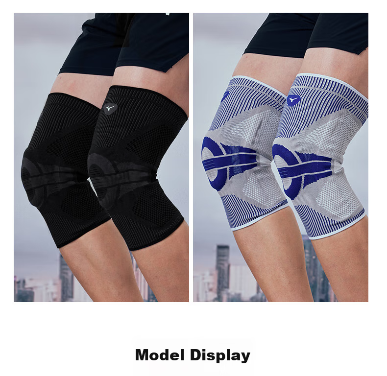 MIZUNO Knee Pads, Professional Sports for Basketball, Badminton, Running, Hiking, Anti-Collision Knee Ligament Protection Gear, B525XL-Black And Gray, 2 Pieces 9