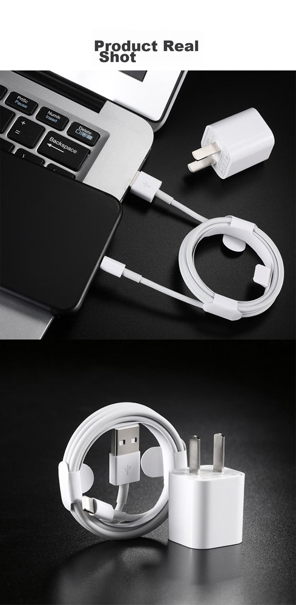 DiyiGongfang Apple Data Cable Fast Charging Cable Charging Kit Data Cable for IPhone13/14Pro Max/12/Xs/XR/Apple 2-Meter Cable + 5W Fast Charging Head 11