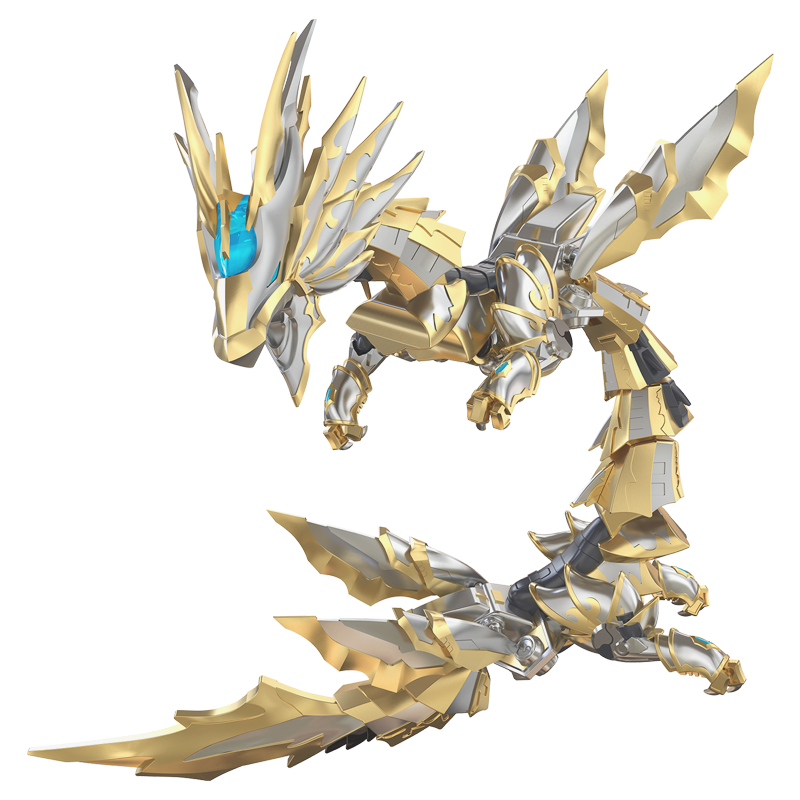 AULDEY Armor Hero Light Emperor Battle Dragon Painted 50cm Action Figure Combination Model Boys Toy 566100