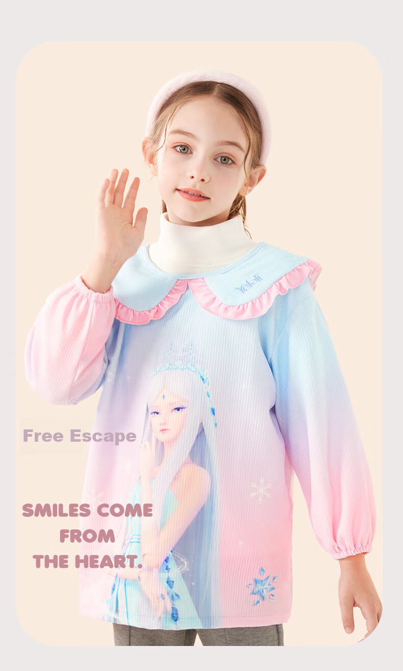 Duomiaowu Children's Smock Painting Apron, Autumn And Winter Waterproof Baby Reverse Dress, Girls' Bib, 23Y001 Ice Princess M Size 8